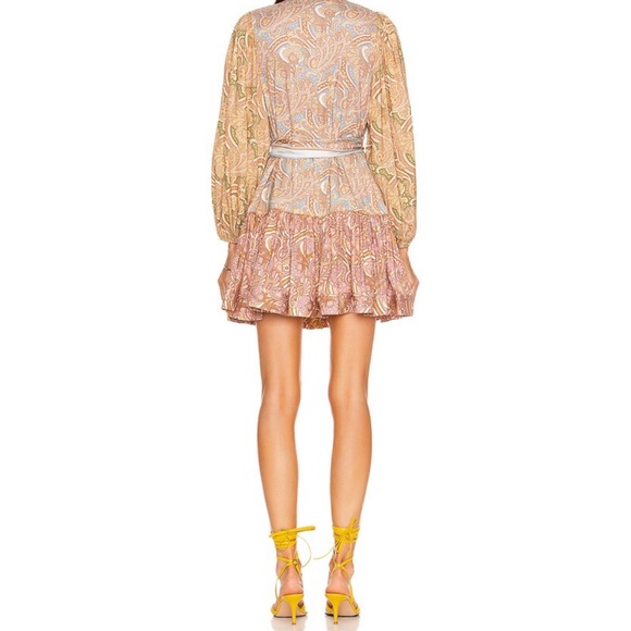Zimmermann Tempo Buttoned Mini Dress - Spliced Paisley NWT SIZE 0 - Picture 4 of 7